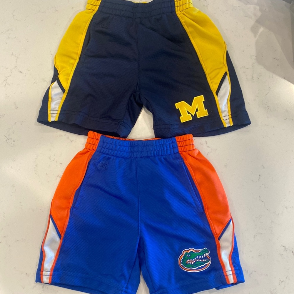 Boys 2T Florida and Michigan Colosseum shorts